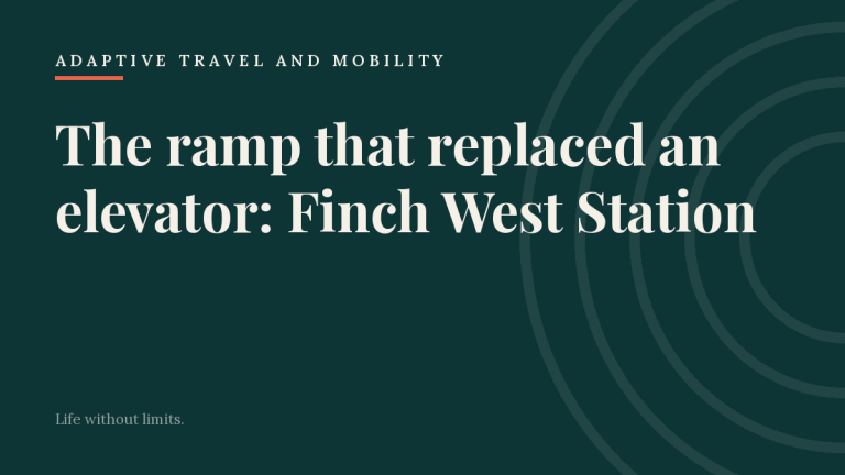 The ramp that replaced an elevator: Finch West Station