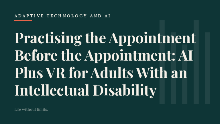 Practising the Appointment Before the Appointment: AI Plus VR for Adults With an Intellectual Disability