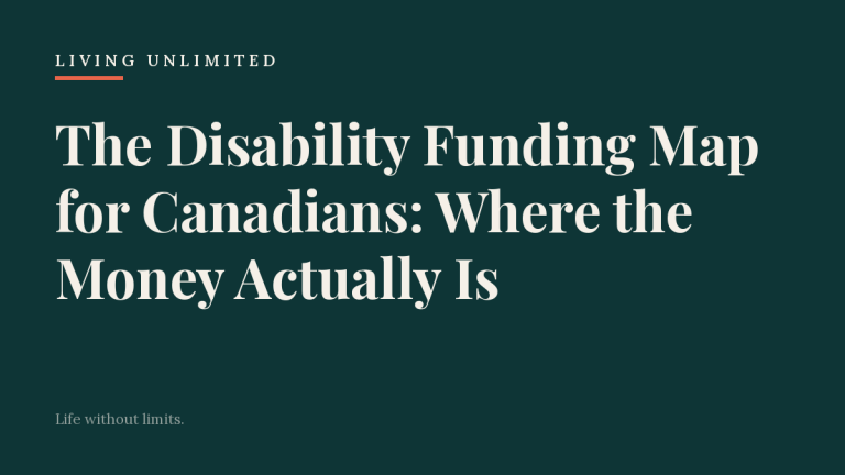 The Disability Funding Map for Canadians: Where the Money Actually Is. Living Unlimited.